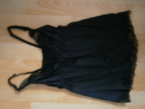 Nachthemd oberteil schwarz - schwarz, gr