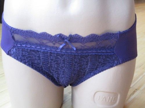 Slip spitzeneinsatz lila - slip,